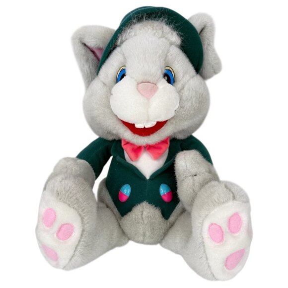 Vintage 1986 Speedy Easter Bunny Rabbit Plush  Gray Stuffed Animal Toy 16 Inch - Picture 8 of 10